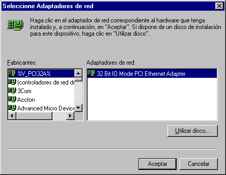 Redes en Microsoft Windows 95 y Windows 98